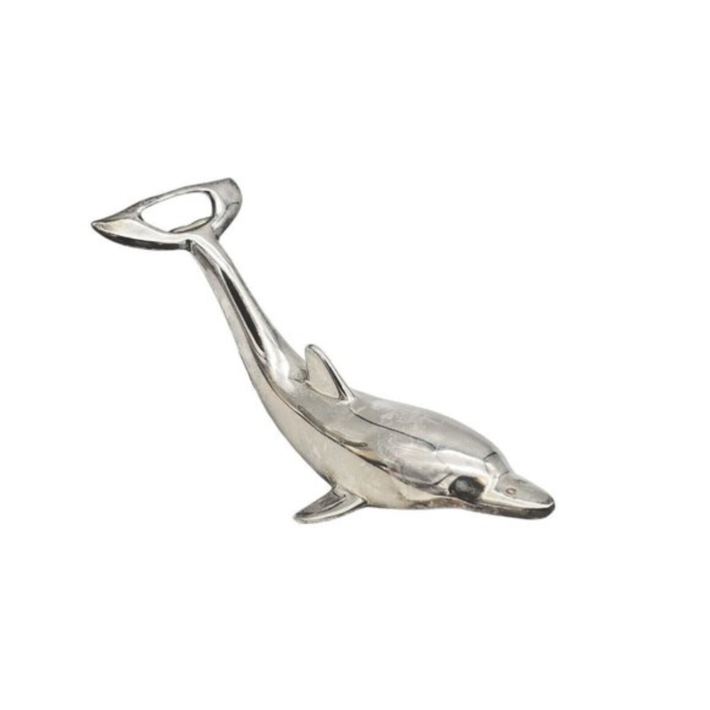 VTG International Silver Co. Dolphin Bottle Opener Silver Plated‎ Nautical Beach